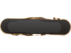 Melange Even and Flow Console Table with Smoked Glass Top in Black and Gold