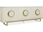 Melange Noelle Credenza in Cream White with Marble Top