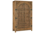 Big Sky Wardrobe Armoire in Vintage Natural Brown with Wood Bar Hardware