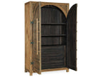 Big Sky Wardrobe Armoire in Vintage Natural Brown with Wood Bar Hardware