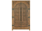 Big Sky Wardrobe Armoire in Vintage Natural Brown with Wood Bar Hardware