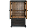 Big Sky Small Wardrobe Charred Timber Finish with Burlap Inlay