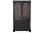 Big Sky Small Wardrobe Charred Timber Finish with Burlap Inlay