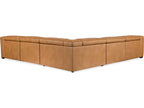 Fresco 5-Piece Power Reclining Leather Sectional in Brown
