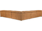 Fresco 5-Piece Power Reclining Leather Sectional in Zen Caramel