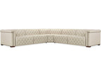 Ss Beige Faux Leather Sectional Sofa