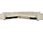 Savion Deux 6-Seat Power Reclining Fabric Sectional in Beige