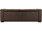 Savion Deux Power Reclining Leather Sofa with Power Headrests in West Saddlewood