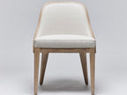 Siesta Mahogany Wood Natural Upholstered Armless Dining Chair