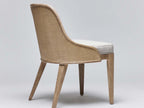 Siesta Mahogany Wood Natural Upholstered Armless Dining Chair