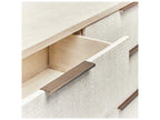 Harperly 6-Drawer Double Dresser in Washed Taupe Wood and Raffia