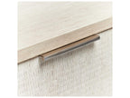 Harperly 6-Drawer Double Dresser in Washed Taupe Wood and Raffia