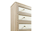 Water 4-Drawers Brown Oak Wood Dresser