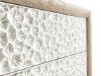 Water Pelagic Cast Metal Entertainment Console in White Washed Oak