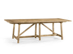 Timeless Rectangular Sidereal French Laundry Dining Table in Stripped Brown Chestnut