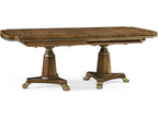 Viceroy Extendable Rectangle Dining Table in Brown Santos and Brass