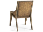 Echo Canyon Oak Wood Brown Leather Armless Dining Chair