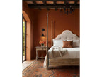 Caldera California King Four Poster Bed in Light Spain Painted Walnut Brown Acacia Wood