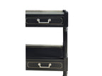 Reimagined Rectangular Wood Painted Formal Black Console Table