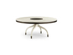 Reimagined Lodestone 72-Inch Round Dining Table in Country White Oak