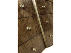 Barcelona Brown Walnut Wood Dresser with Champagne Patina