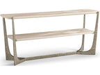 Tidepool Rectangular Wood Console Table in Natural Dyed Koto