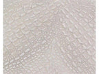 Kano Square Resin White Coffee Table with Crocodile Pattern