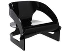 Joe Colombo Iconic PMMA Accent Chair in Opaque Black