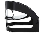 Joe Colombo Iconic PMMA Accent Chair in Opaque Black