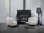 Lunam White Fabric Accent Armchair by Patricia Urquiola