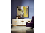 Jasper Six Door Credenza in Walnut Wood and Gloss White