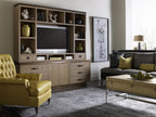 for Hickory White Blazer Leather Accent Chair with Tufted Arms and Casters