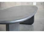 Hana Oval Coffee Table in Dusk Black Micro Skin