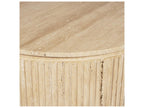 Mercana Elara Ribbed Oblong Travertine Coffee Table