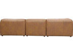 Form 5-Seat Full Top-Grain Leather Sectional Sofa in Sonoran Tan
