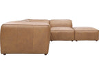 Form 5-Seat Full Top-Grain Leather Sectional Sofa in Sonoran Tan