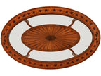 Marquetry Oval Coffee Table in Aged Regency Finish