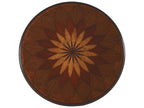 Clarkson Round Wood Regency Center Table with Hand Inlaid Marquetry Top