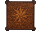 Cameron Square Wood End Table with Inlaid Starburst Top
