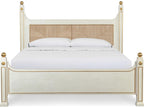 Winchester White Wood Queen Panel Bed