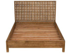 Quinnton Natural Teak Wood Queen Platform Bed