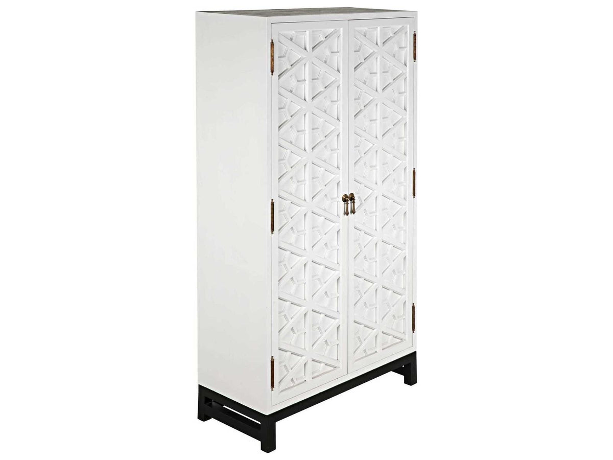 Maharadscha Small Hutch in Solid White with Matte Black Base