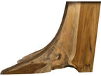 Rectangular Metal Iron Teak Wood Console Table