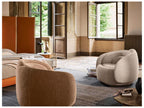 Peonia Beige Zea Fabric Fixed Base Accent Chair