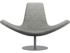 Wing Transformable Accent Chair in Gray with Swivel Base