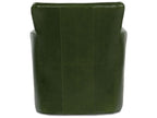 Times Square Swivel Green Leather Accent Chair