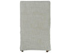 Odessa Beige Upholstered Side Dining Chair with Removable Slipcover and Casters