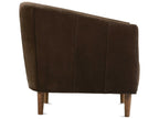 Pate Upholstered Accent Chair in Brown Fabric