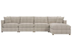 Serena Modular Upholstered Sectional Sofa in Beige Fabric