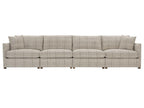 Serena 4-Piece Modular Upholstered Sectional Sofa in Beige